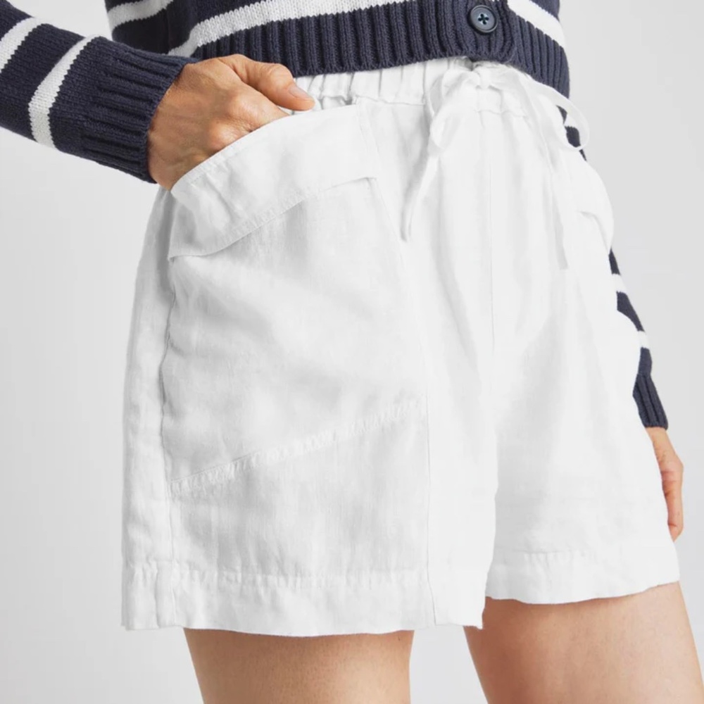 Stella Linen Short, White, XS